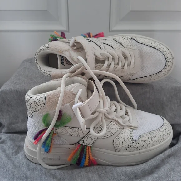 New AshParker Rainbow Mid-Top Sneakers